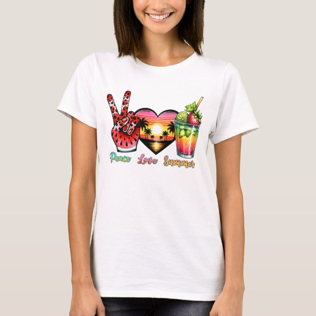Peace Love Summer T-Shirt (Front)