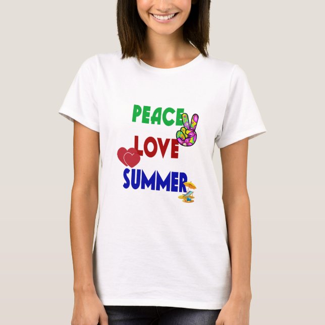 Peace Love Summer T-Shirt (Front)