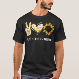 Peace Love Sunshine Sunflower Hippie gift for men T-Shirt