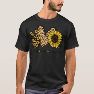 Peace Love Sunshine Sunflower Hippie Tie Dye Men T-Shirt