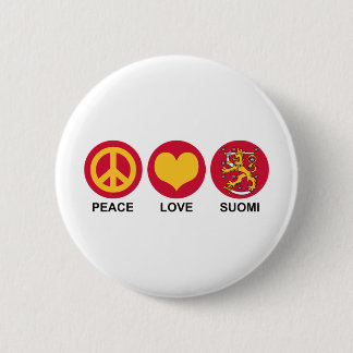 Peace Love Suomi 6 Cm Round Badge