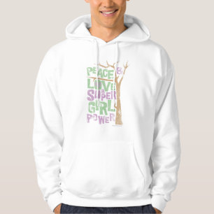 Peace Love & Supergirl Power Hoodie