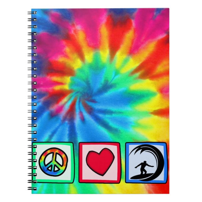 Peace, Love, Surfing Notebook (Front)
