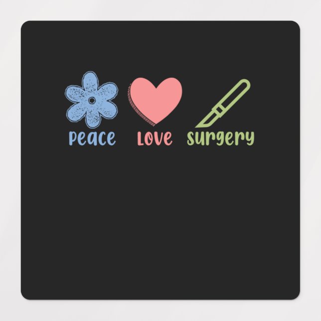 Peace Love Surgery Doctor Neurology Surgeon Graphi (Design 1)