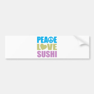 Peace Love Sushi Bumper Sticker