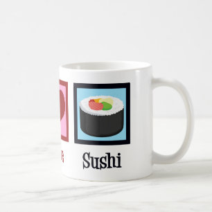 Peace Love Sushi Coffee Mug