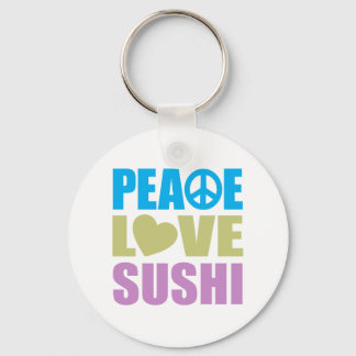 Peace Love Sushi Key Ring