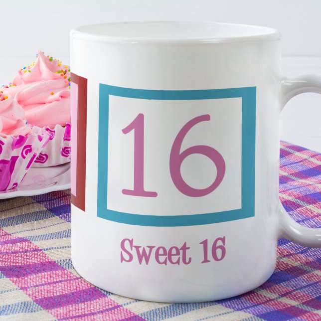 Peace Love Sweet 16 Cute 16th Birthday Coffee Mug (Creator Uploaded)