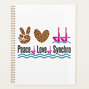 Peace Love Synchro Synchronised Swimming Artistic Planner