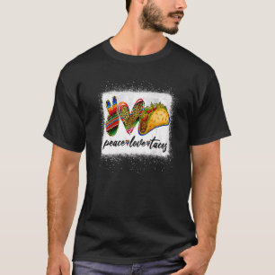Peace Love Tacos Cute Taco Tuesday Mexican Food T-Shirt