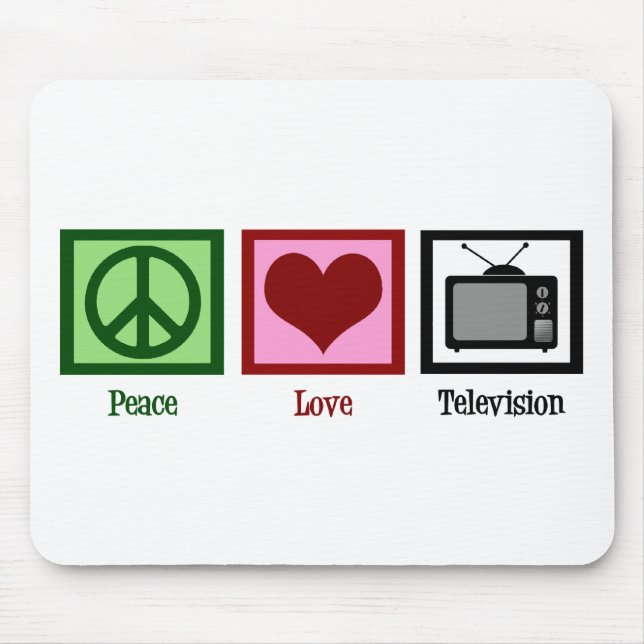 Peace Love Television Mouse Mat (Front)
