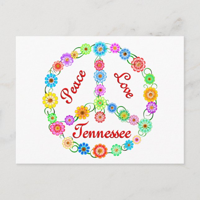 Peace Love Tennessee Postcard (Front)
