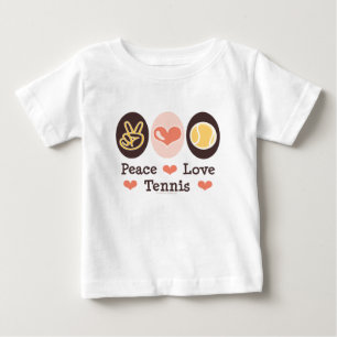 Peace Love Tennis Baby Long Sleeve Tee