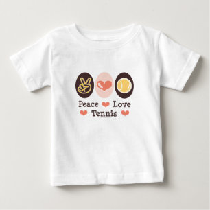 Peace Love Tennis Baby T shirt