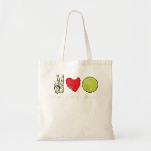 Peace Love Tennis Birthday Gift For Tennis Player  Tote Bag