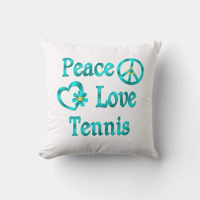 Peace Love Tennis Cushion (Front)