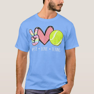 Peace Love Tennis Cute Design for Women Teen Girl T-Shirt