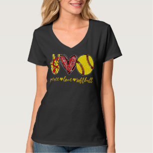 Peace Love Tennis Cute For Women Teen Little Girl T-Shirt