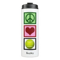 Peace Love Tennis Player Cute Personalised