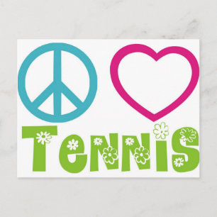 Peace Love Tennis Postcard