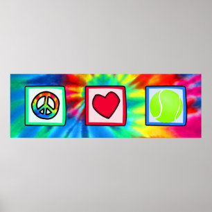 Peace, Love, Tennis Poster
