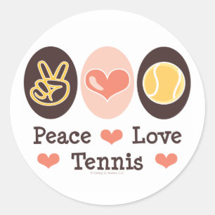 Peace Love Tennis Stickers