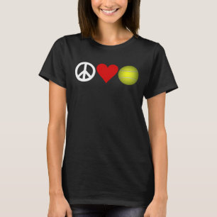 Peace Love Tennis t-shirt customisable