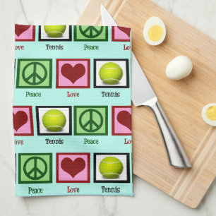 Peace Love Tennis Tea Towel