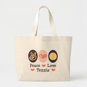 Peace Love Tennis Tote Bag
