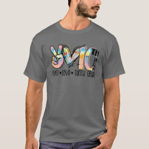 Peace Love Tenth-Grade Funny Tie-Dye Student Teach T-Shirt