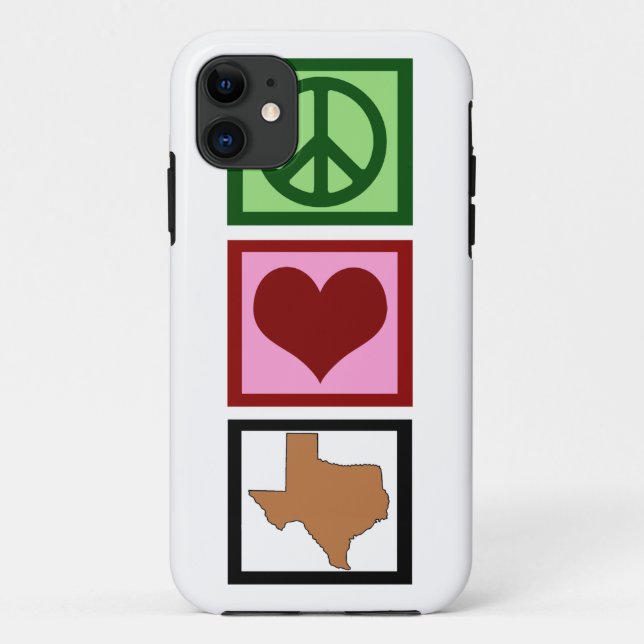 Peace Love Texas Case-Mate iPhone Case (Back)