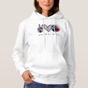 Peace Love Texas Flag Sunflower Hoodie