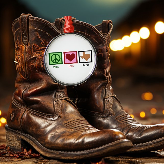 Peace Love Texas Metal Tree Decoration (Creator Uploaded)