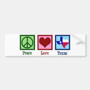 Peace Love Texas Proud Texan Bumper Sticker