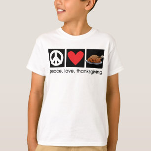 Peace, Love, Thanksgiving Kids Ringer T-Shirt