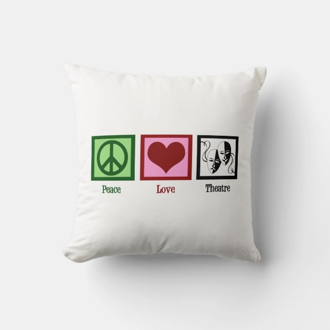 Peace Love Theatre Cushion (Front)