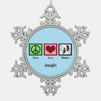 Peace Love Theatre Cute Monogram Actor