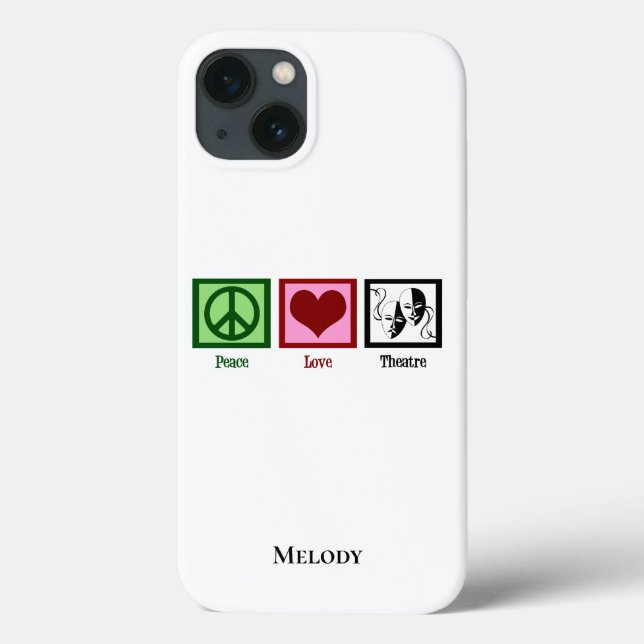 Peace Love Theatre Personalised Case-Mate iPhone Case (Back)