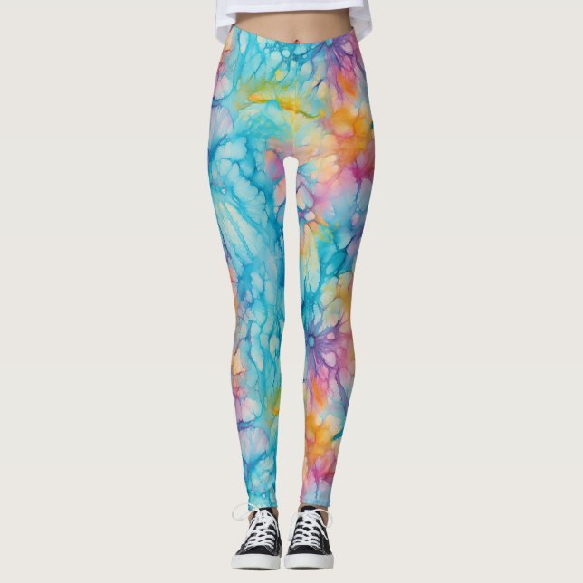 Peace Love Tie-Dye Leggings (Front)