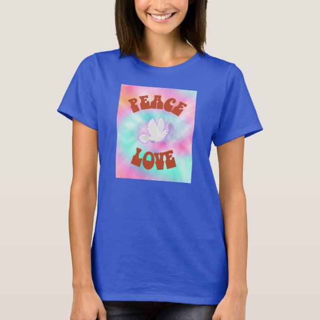 Peace Love Tie Dye T-Shirt (Front)