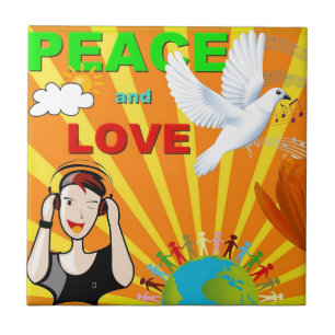 Peace & Love Tile