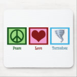 Peace Love Tornadoes Mouse Mat<br><div class="desc">Go Tornadoes!</div>