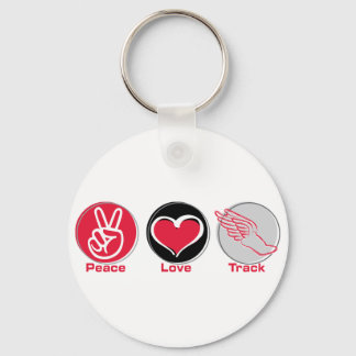 Peace Love Track Key Ring