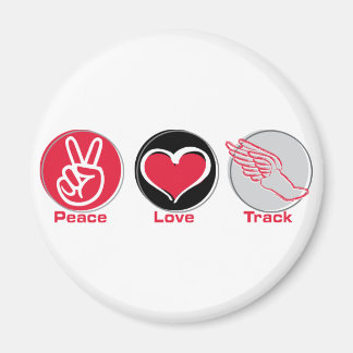 Peace Love Track Magnet