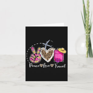Peace Love Travel Retro Summer Vacation Family Mat Card