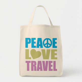 Peace Love Travel Tote Bag