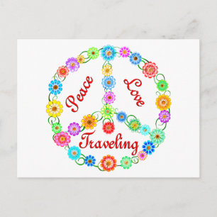 Peace Love Travelling Postcard
