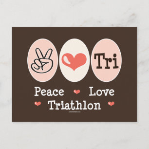 Peace Love Tri Postcard