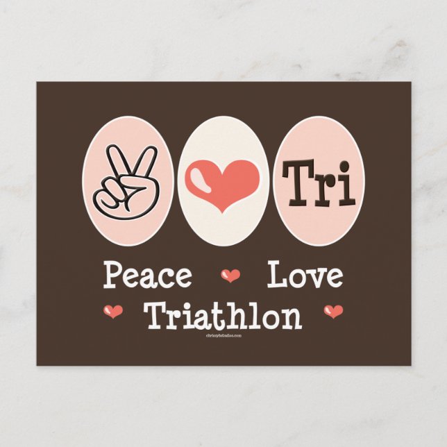 Peace Love Tri Postcard (Front)