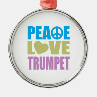 Peace Love Trumpet Metal Tree Decoration